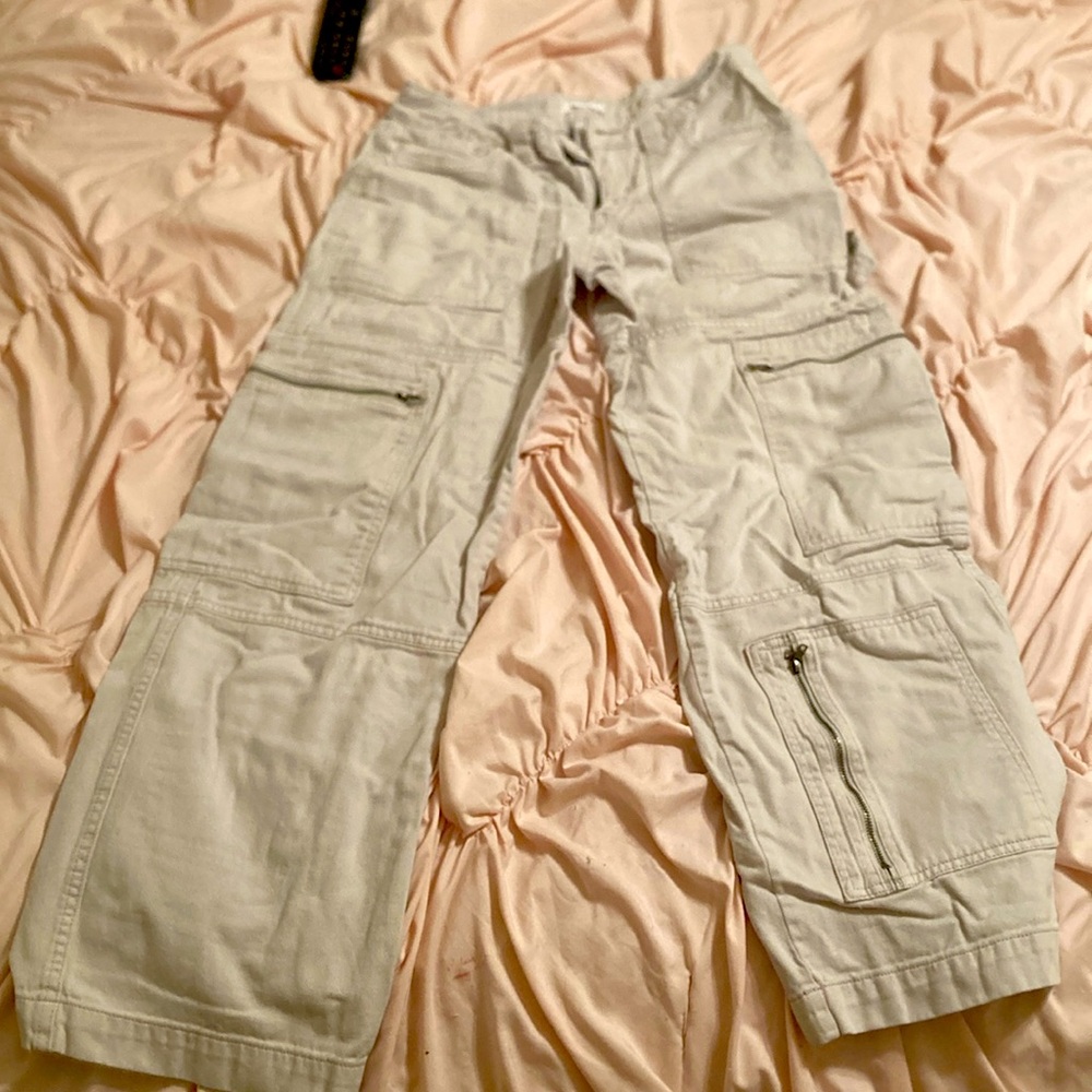 White cargo pants